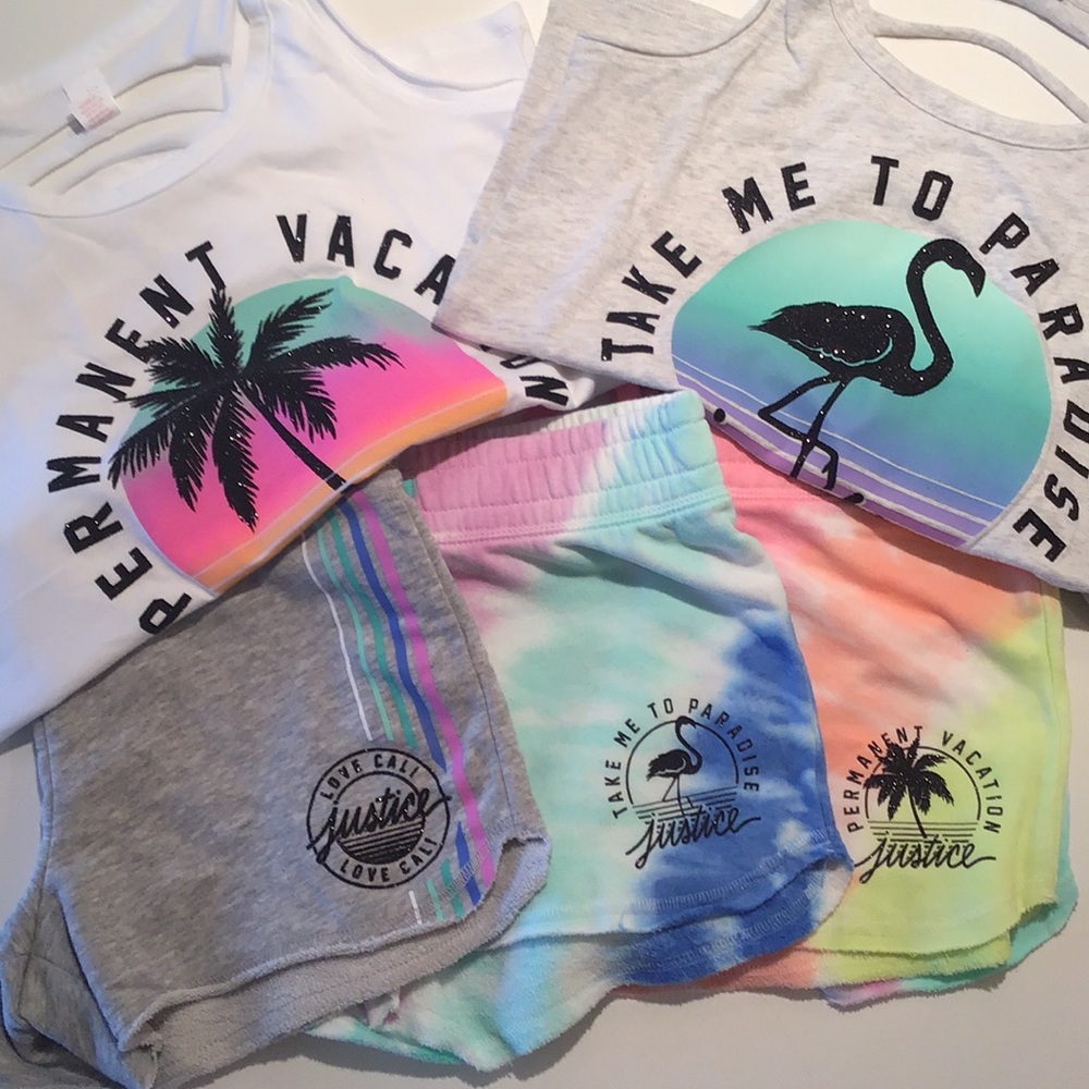 Justice Tank-top and Shorts Sets Great Condition